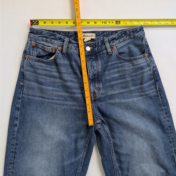 Madewell The Darted Barrel-Leg Jeans 29 High-Rise Medium Wash Denim - Picture 8 of 12